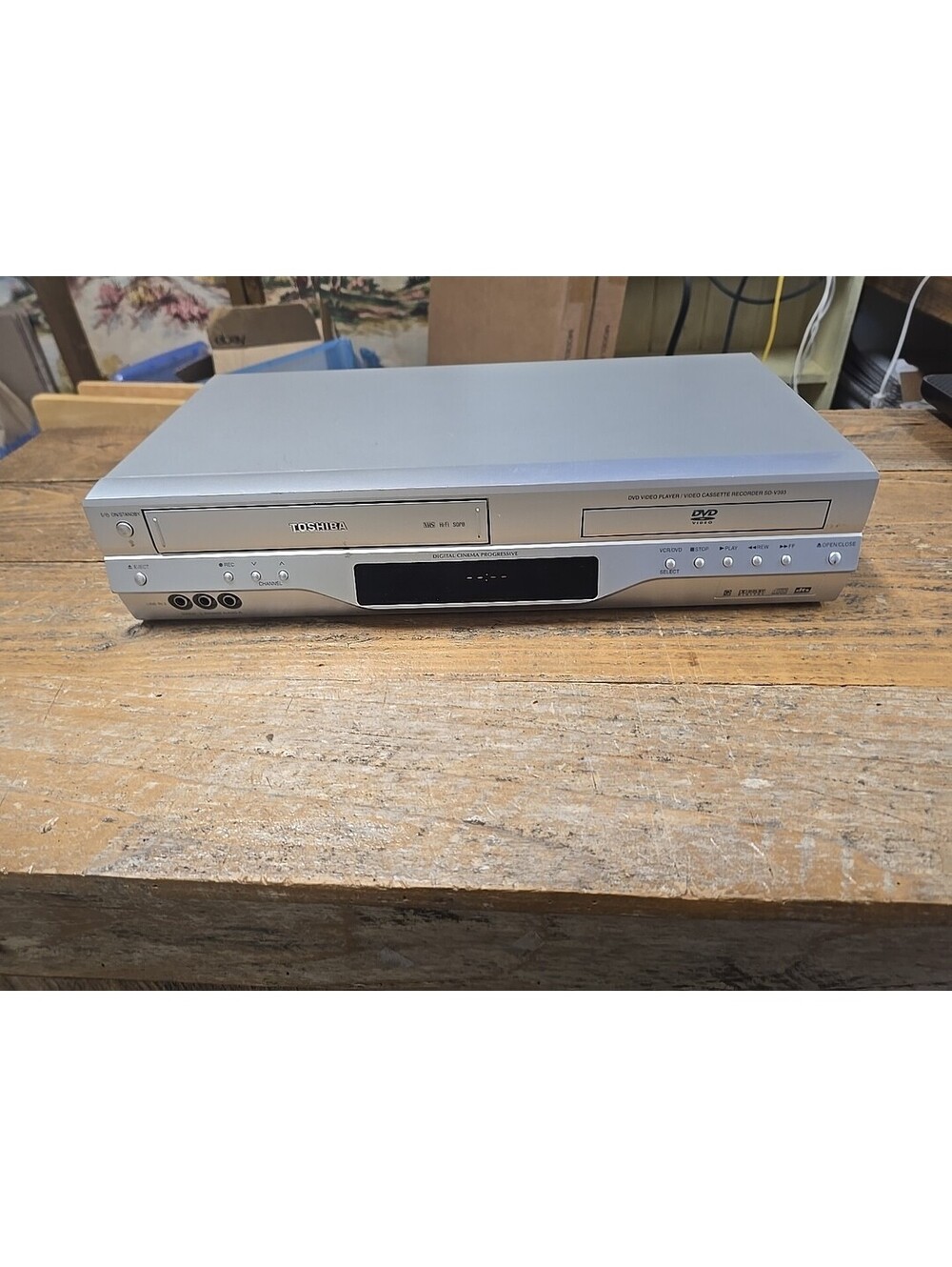 Toshiba SD-V393SU1 DVD VCR Combo Player VHS Tape Recorder - No Remote READ DESC.